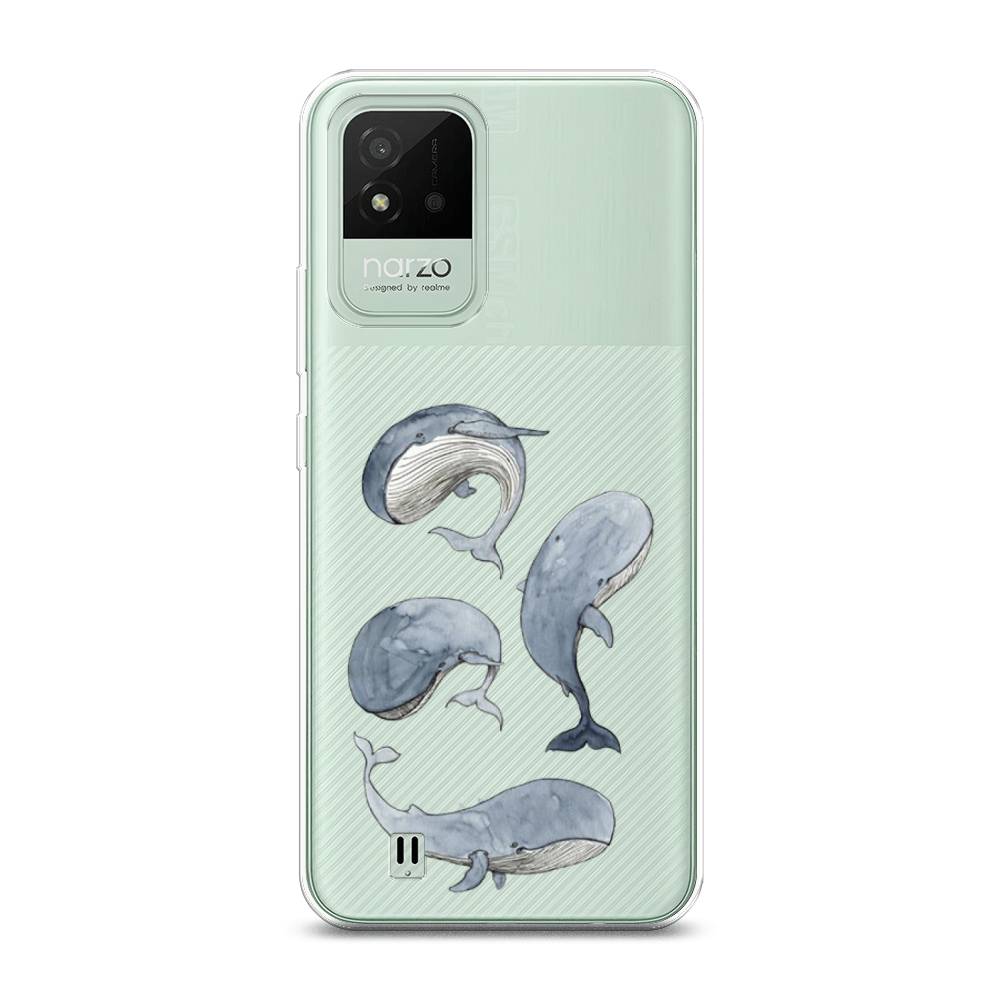 

Чехол Awog на Realme Narzo 50i "Киты", Разноцветный, 2510050-1