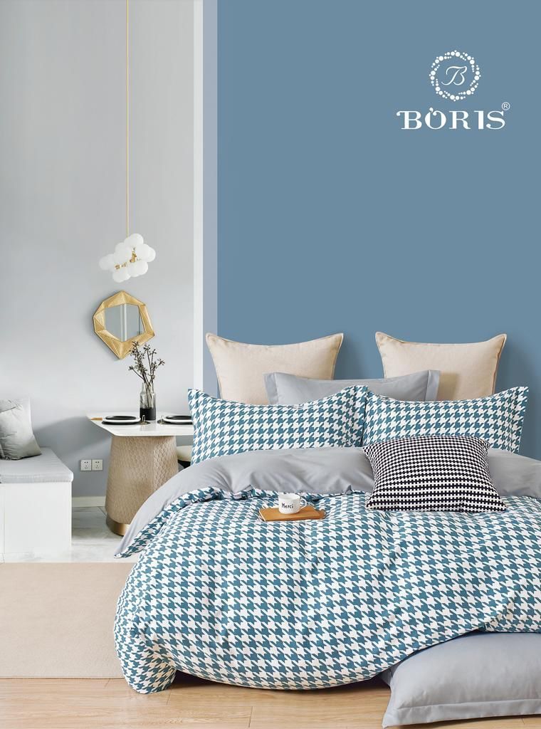 

Комплект постельного белья Boris, Сатин, Евро, наволочки 50x70, 70x70