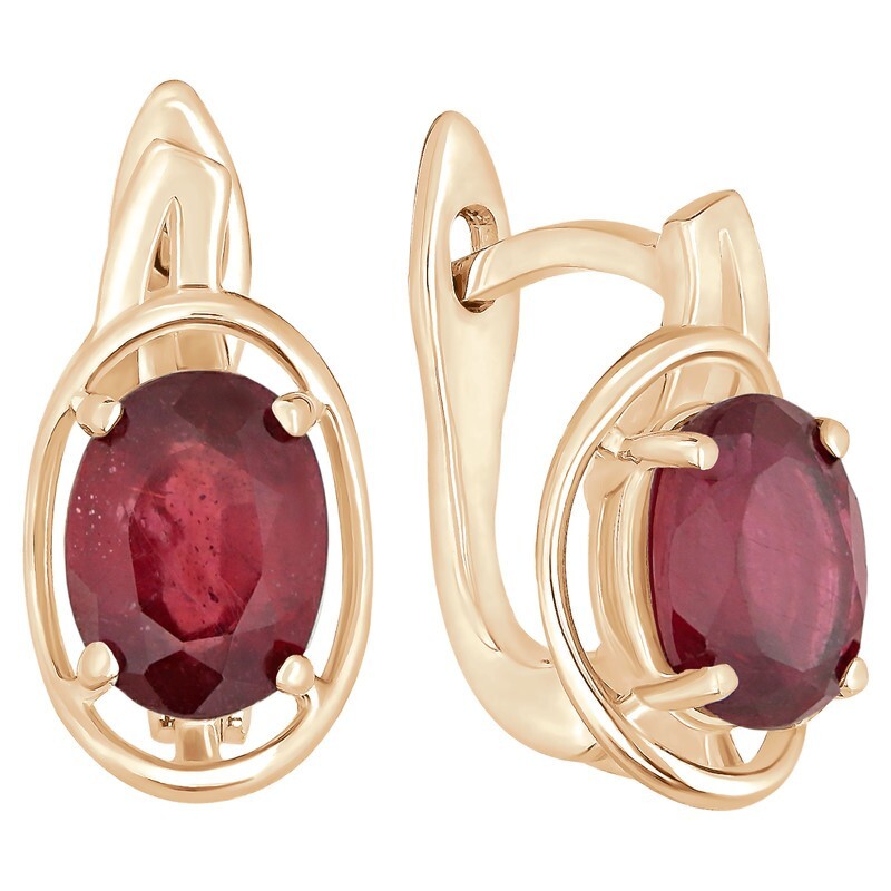 

Серьги из серебра с рубином LAZURIT-ONLINE 7754PG, 7754PG