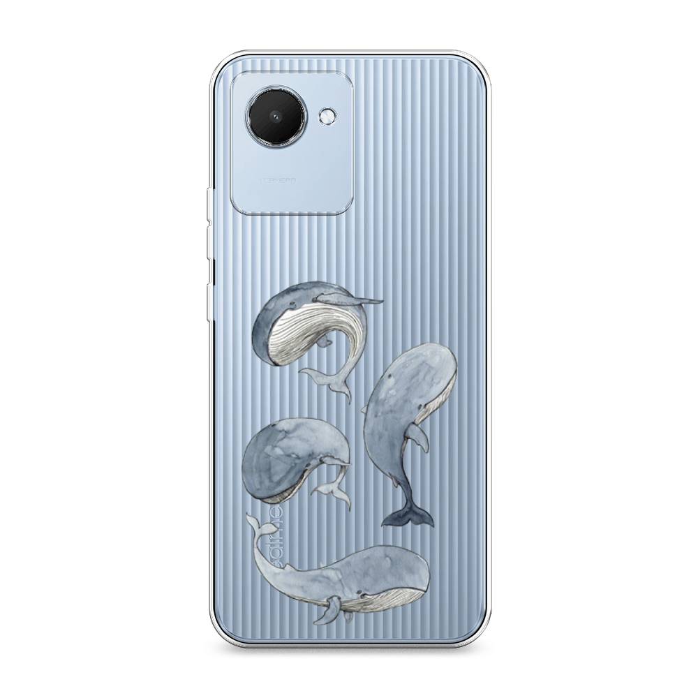 

Силиконовый чехол "Киты" на Realme C30, Разноцветный, 2510550-1