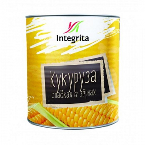 

Кукуруза сладкая Integrita жестяная банка 340 г