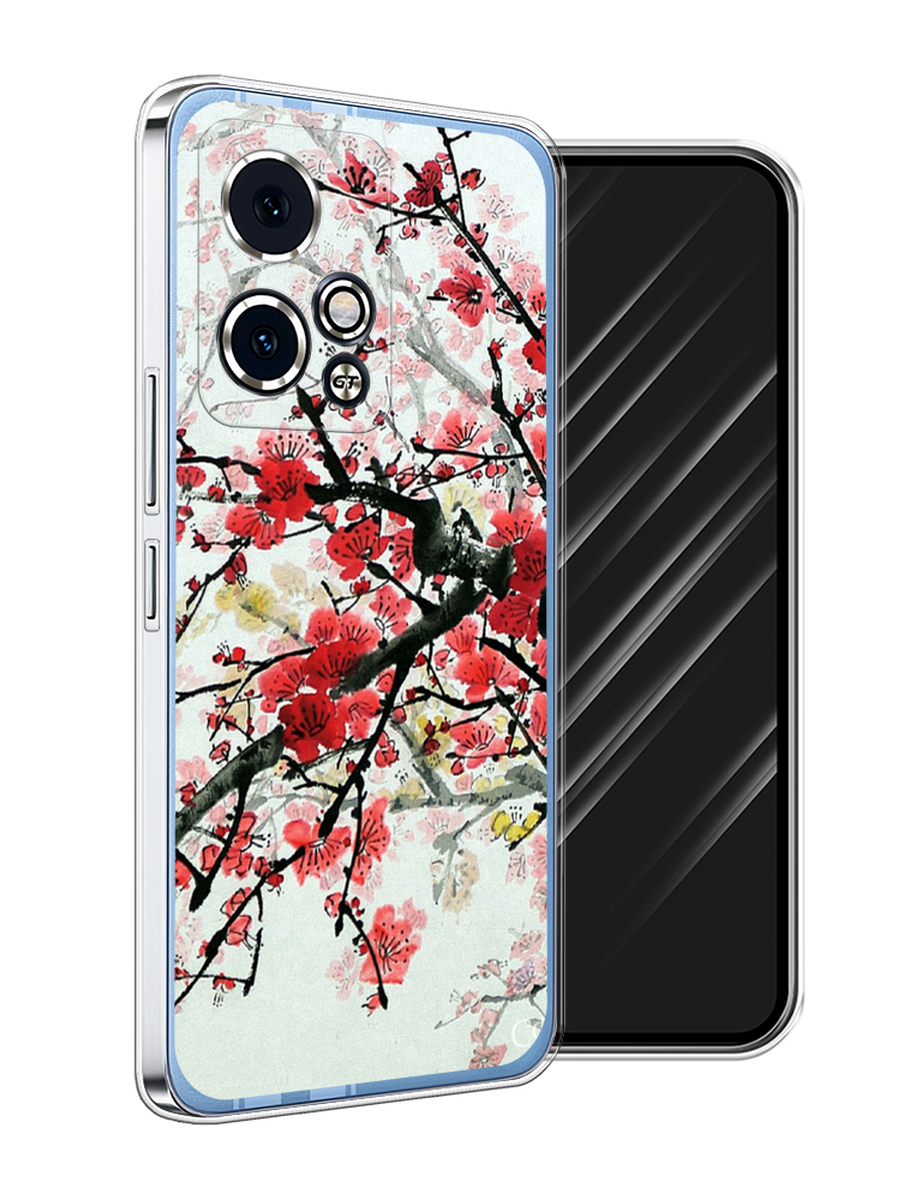 

Чехол Awog на Honor 90 GT "Сакура", Розовый;черный, 6123450-1