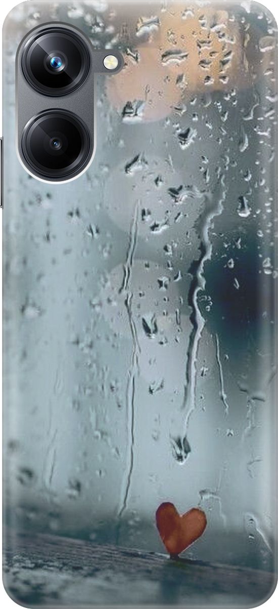 

Силиконовый чехол на Realme 10 Pro "Сердечко на фоне дождя", Зеленый;красный, 158583