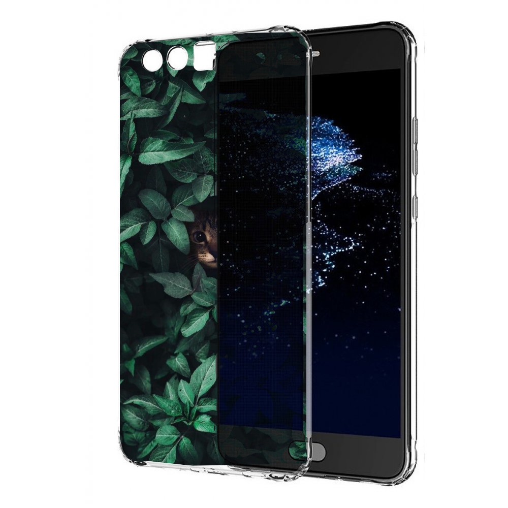 

Чехол бампер MyPads котенок в листьях для Huawei P10 Plus против, Прозрачный, Tocco