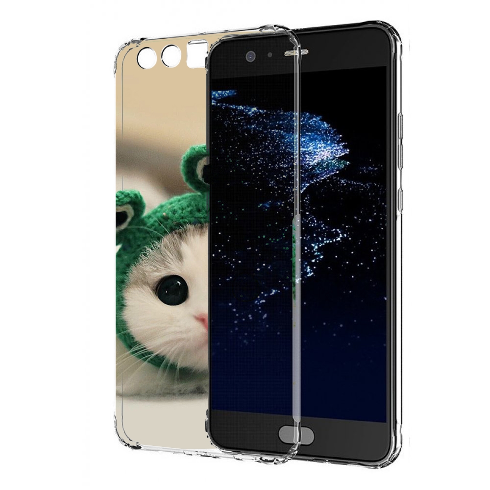 

Чехол бампер MyPads кот-лягушка детский для Huawei P10 Plus прот, Прозрачный, Tocco