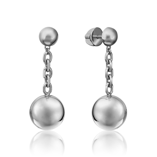 

Серьги подвески из белого золота PLATINA jewelry 02-4445-00, 02-4445-00