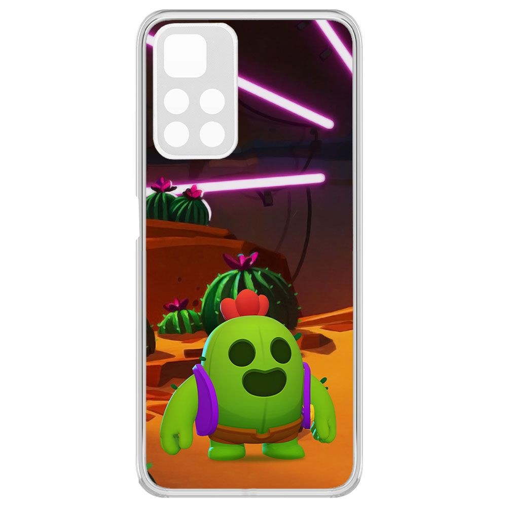 

Чехол-накладка Brawl Stars-Спайк для Xiaomi Redmi Note 11 Pro+ 5G, Прозрачный