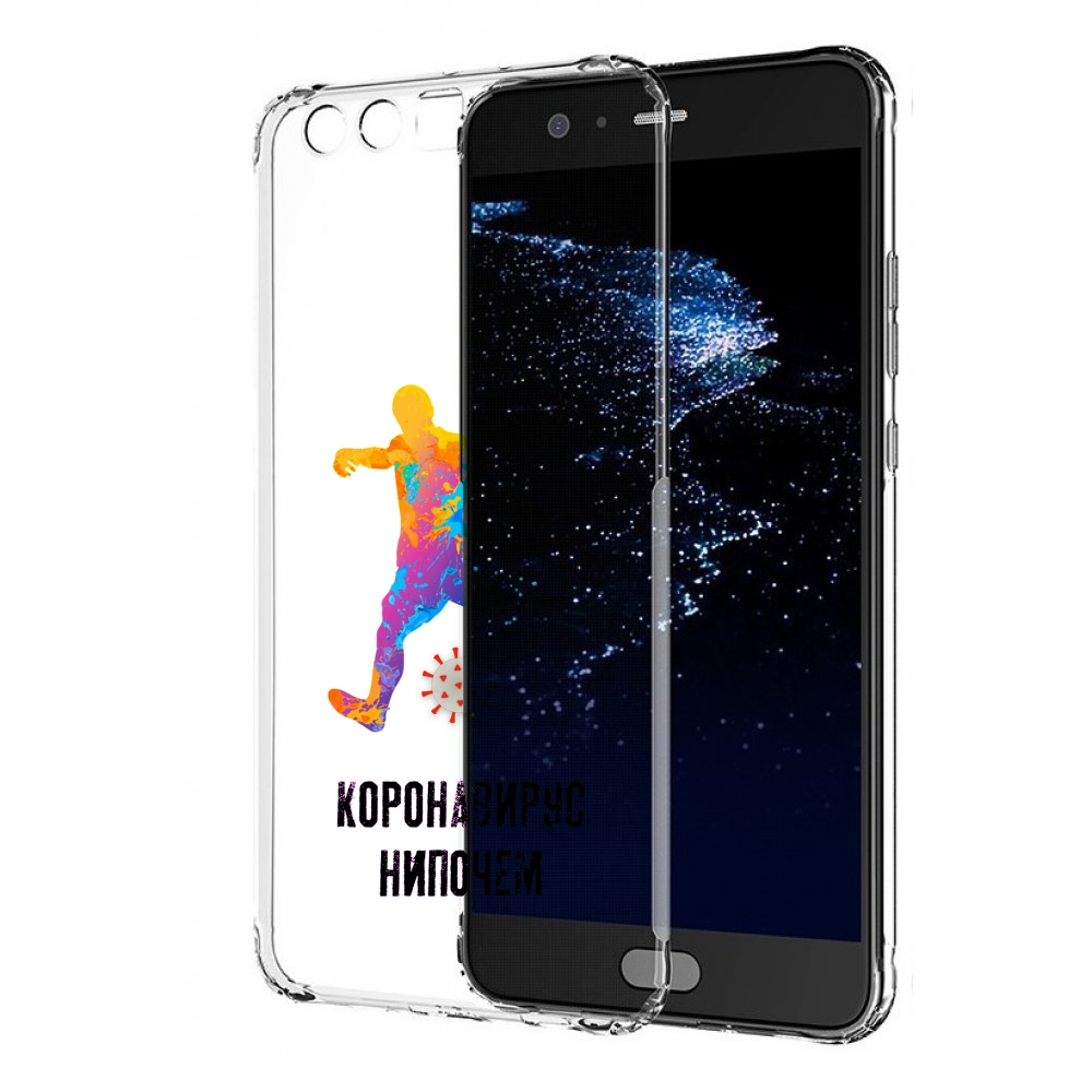 

Чехол бампер MyPads коронавирус-нипочем для Huawei P10 Plus прот, Прозрачный, Tocco