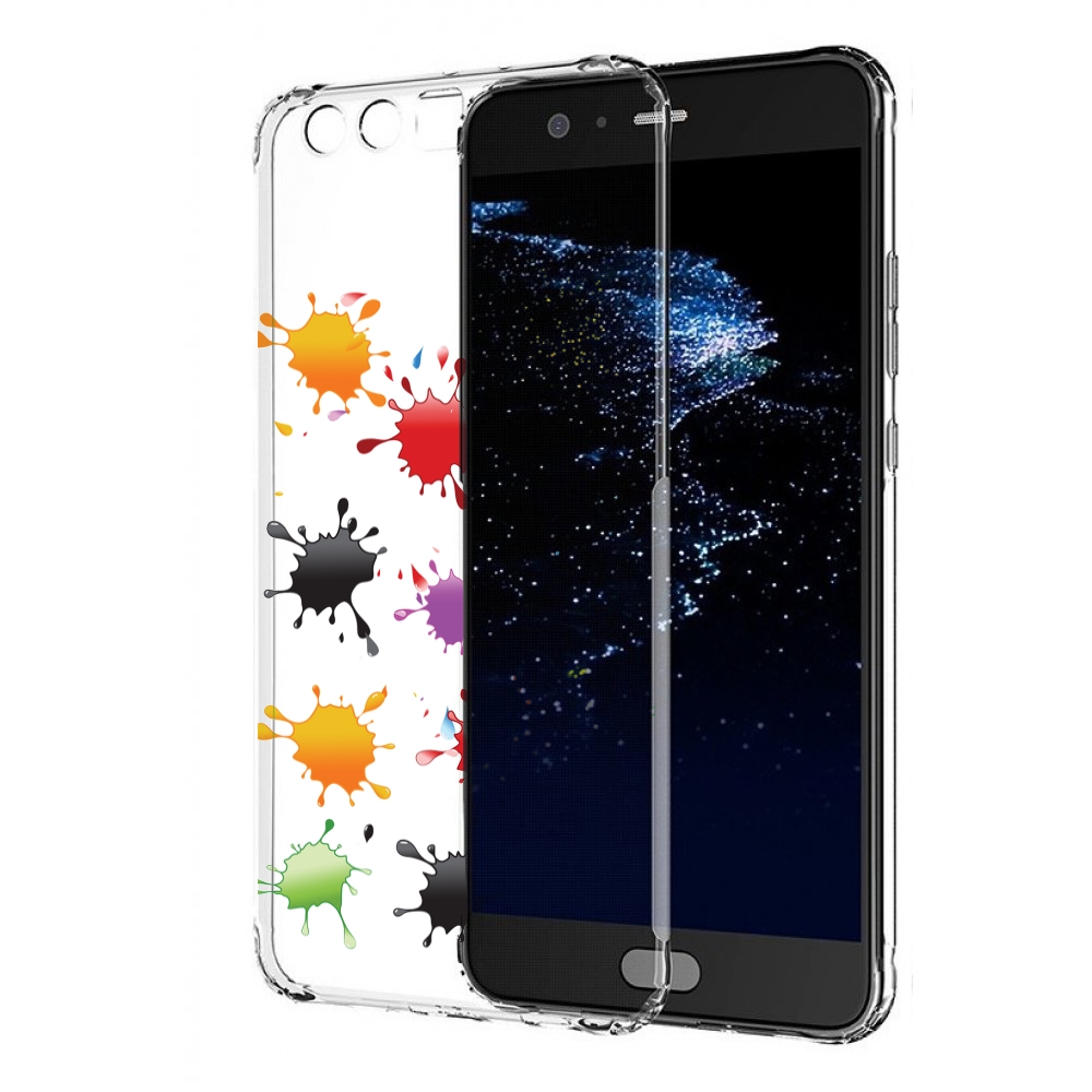 

Чехол бампер MyPads кляксы для Huawei P10 Plus противоударный, Прозрачный, Tocco