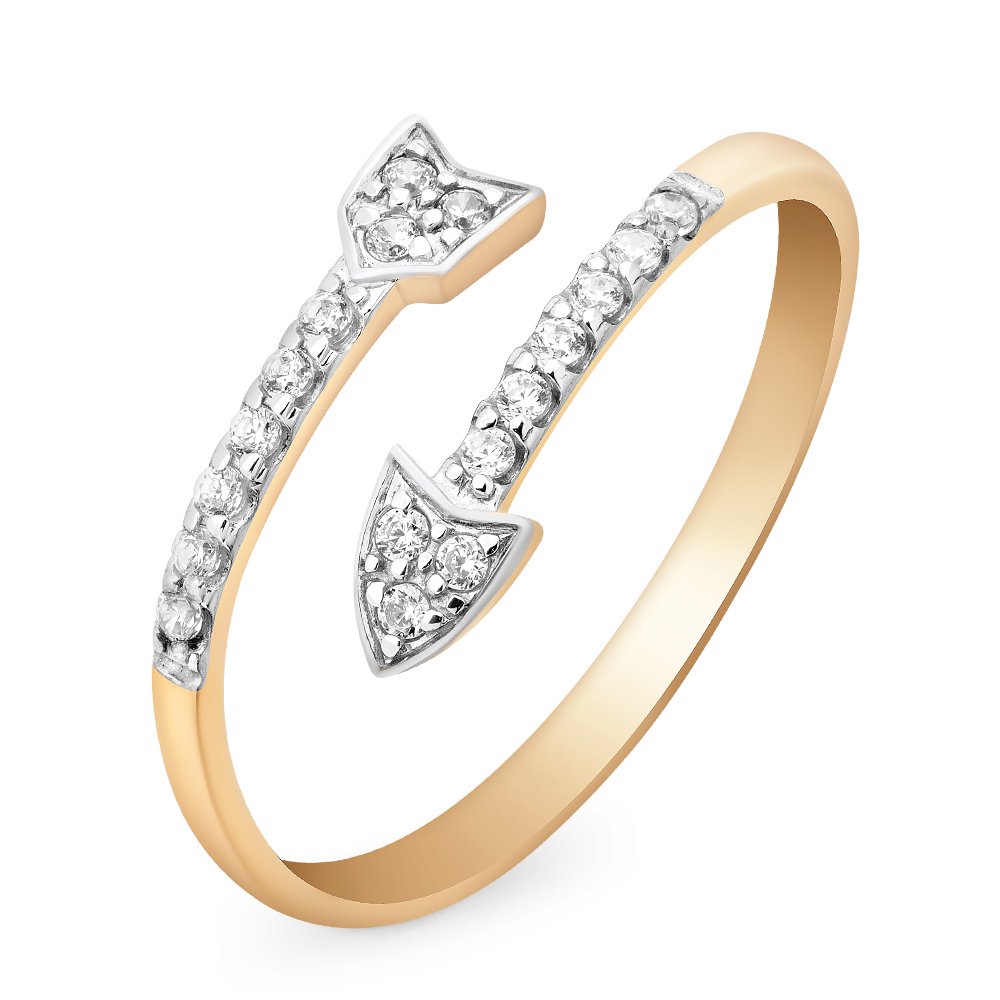 

Кольцо женское из красного золота с фианитом 585Gold 301009700, р. 16, 301009700