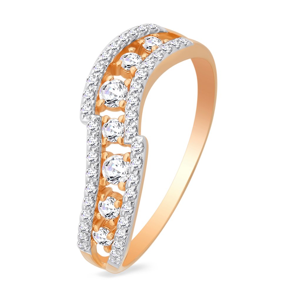 

Кольцо женское из красного золота с фианитом 585Gold 301009647, р, 301009647