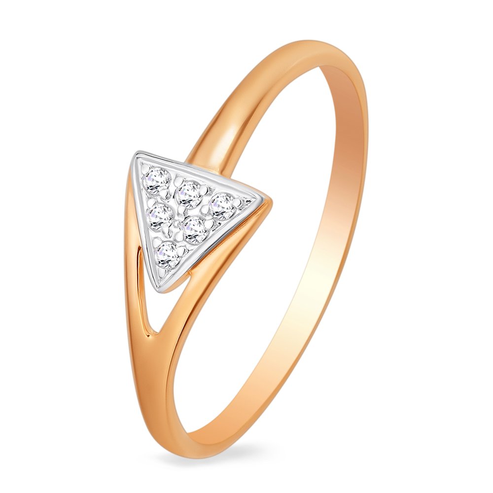 

Кольцо женское из красного золота с фианитом 585Gold 301009692, р, 301009692