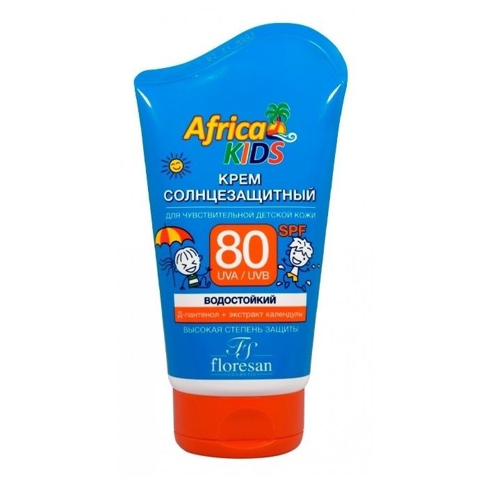 Солнцезащитный крем Floresan Africa Kids 80 SPF для лица и тела 100 мл 612₽