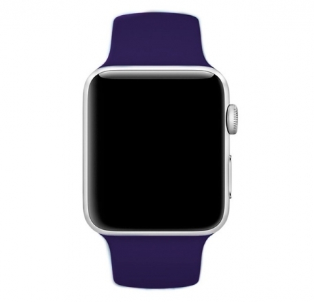 

Ремешок силиконовый для Apple Watch 42/44мм (30), темно-фиолетовый, на кнопке