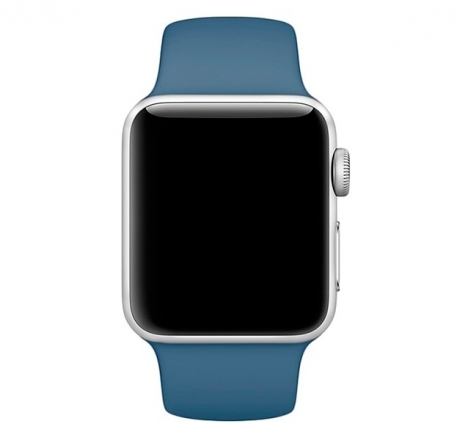 

Ремешок силиконовый для Apple Watch 42/44мм (3), синий, на кнопке