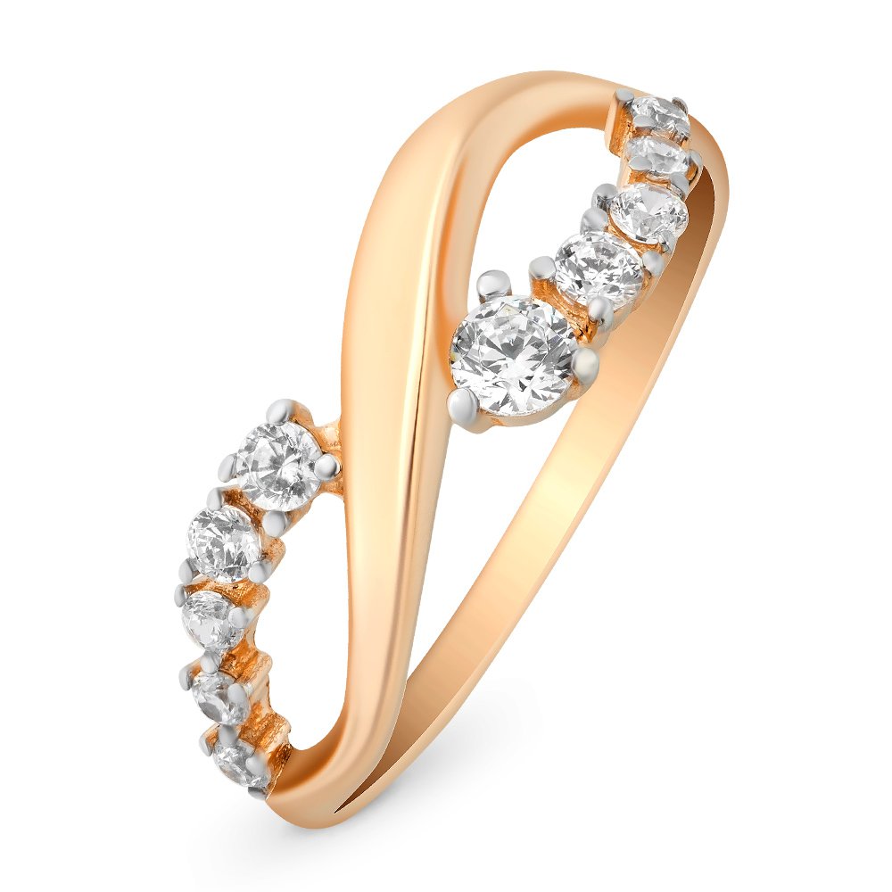 

Кольцо женское из красного золота с фианитом 585Gold 301009643, р, 301009643