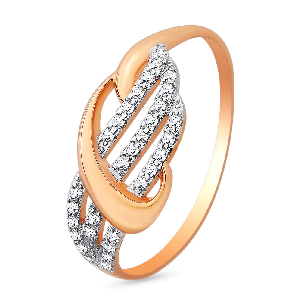 

Кольцо женское из красного золота с фианитом 585Gold 301009593, р, 301009593
