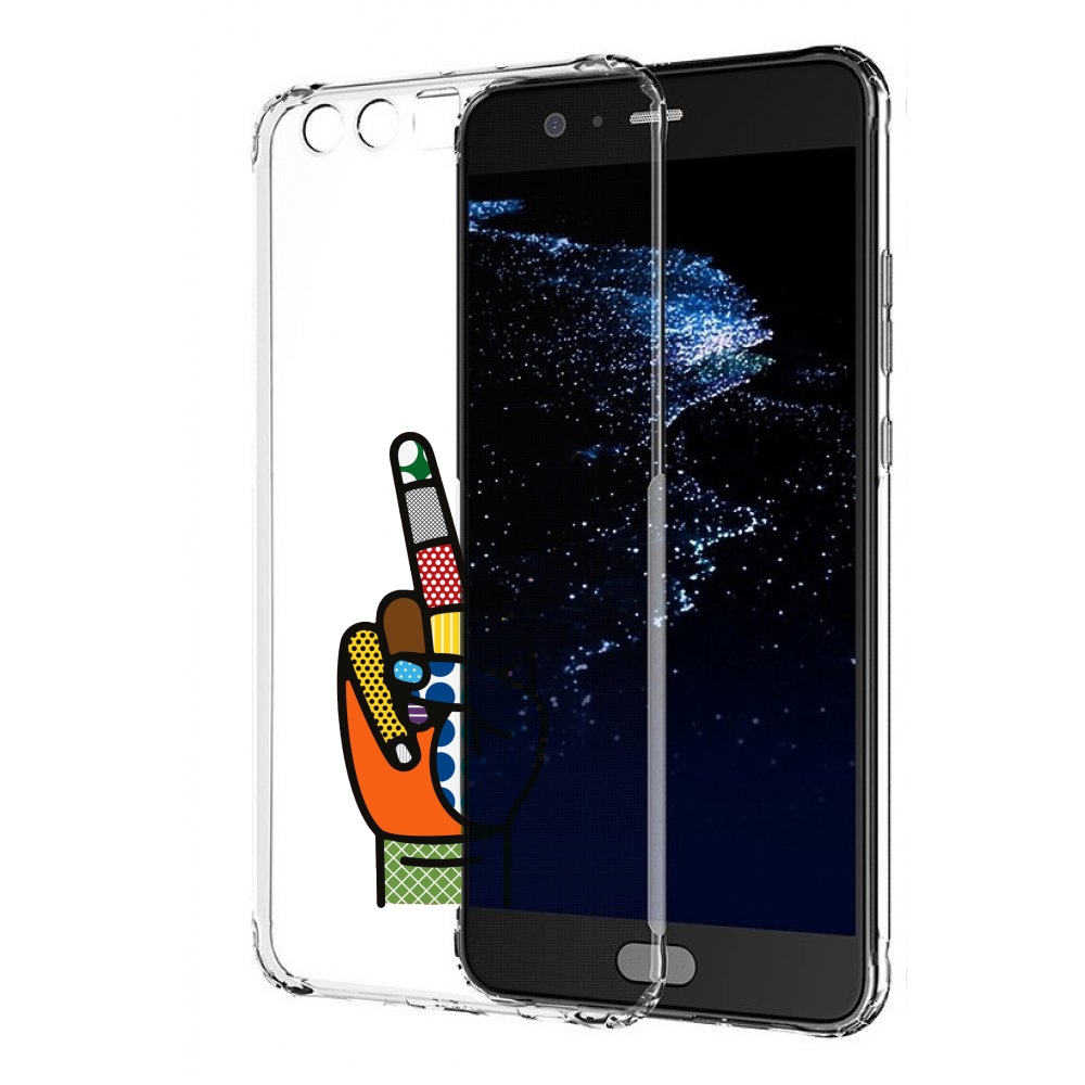 

Чехол бампер MyPads йоу пальчики для Huawei P10 Plus противоударный, Прозрачный, Tocco