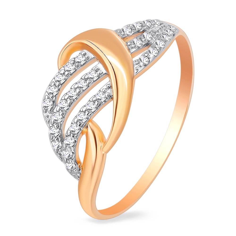 

Кольцо женское из красного золота с фианитом 585Gold 301009593, р, 301009593