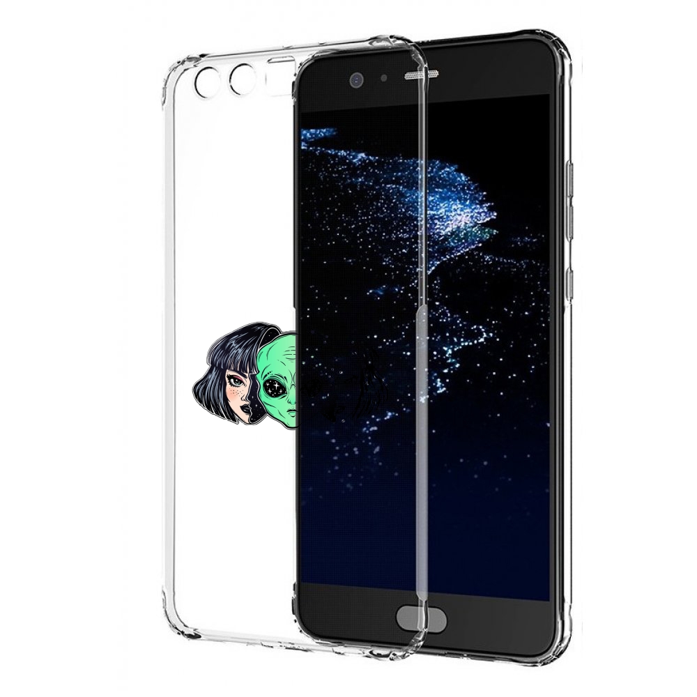 

Чехол бампер MyPads инопланетянин в девочке женский для Huawei P, Прозрачный, Tocco