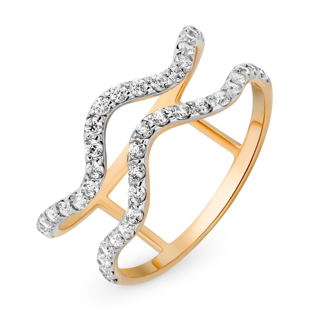 

Кольцо женское из красного золота с фианитом 585Gold 301009734, р, 301009734