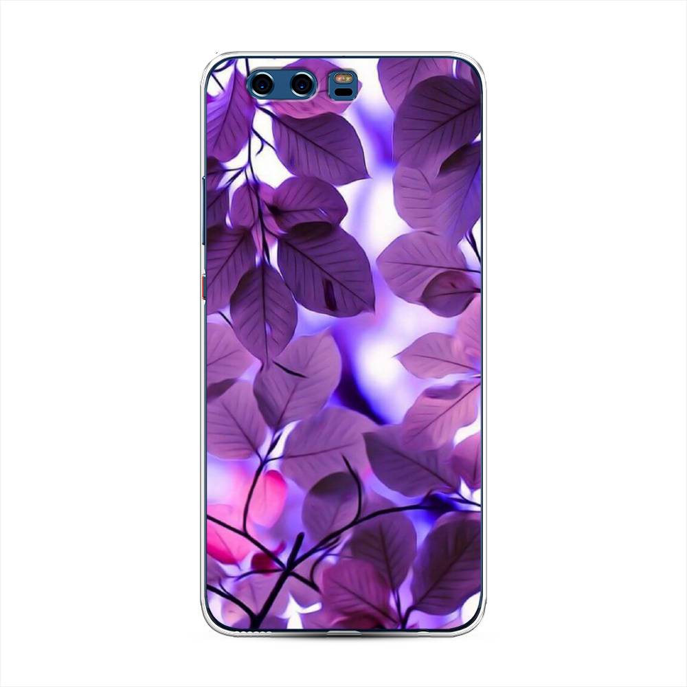 

Чехол для Huawei P10 Plus "Сиреневые листики", Фиолетовый;голубой, 62350-2
