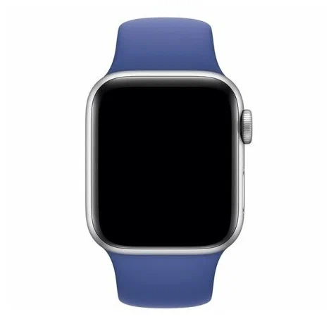 

Ремешок силиконовый для Apple Watch 42/44мм (40), сине-фиолетовый, на кнопке