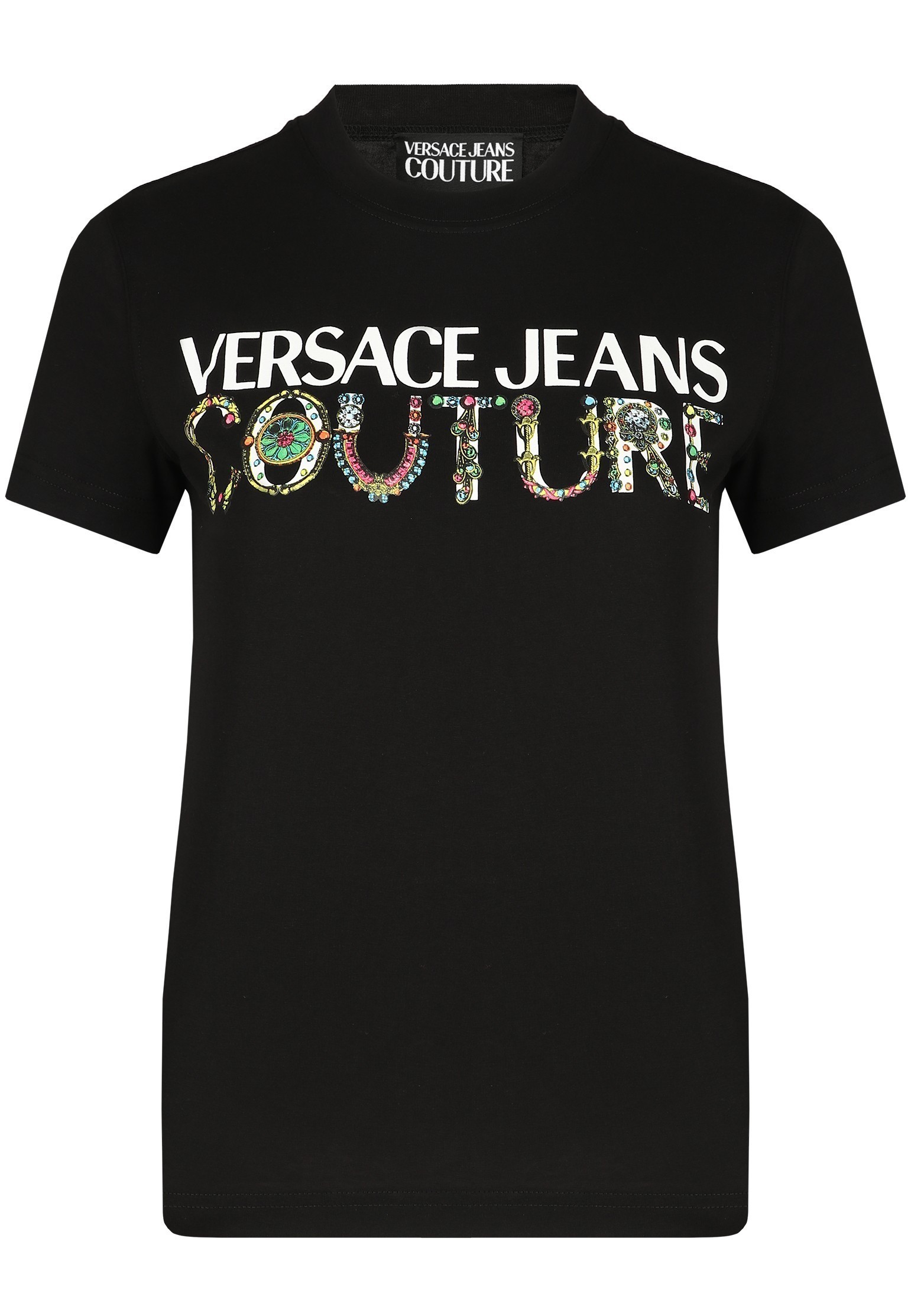 

Футболка женская Versace Jeans Couture 132322 черная S, Черный, 132322