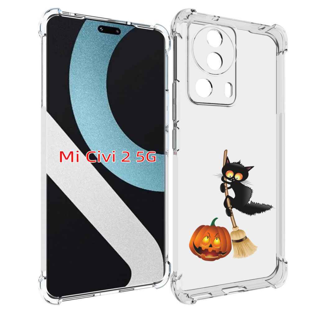 

Чехол MyPads хэлуинский котик для Xiaomi Civi 2, Прозрачный, Tocco