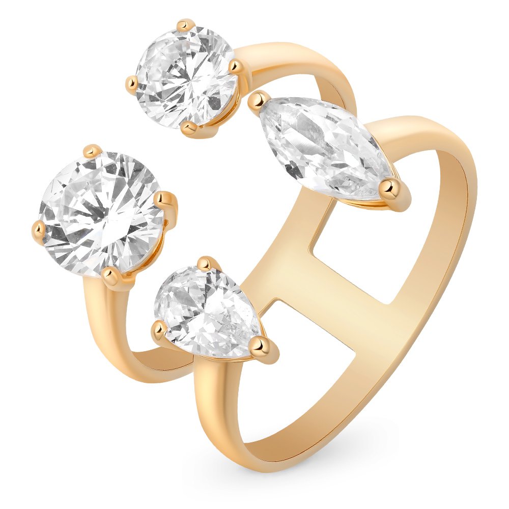 

Кольцо женское из красного золота с фианитом 585Gold 301009810, р, 301009810