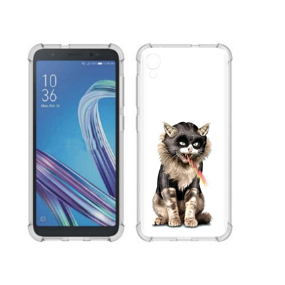 

Чехол MyPads Tocco для Asus ZenFone Live L1 (G552KL) дьяволский кот (PT113202.648.341), Прозрачный, Tocco