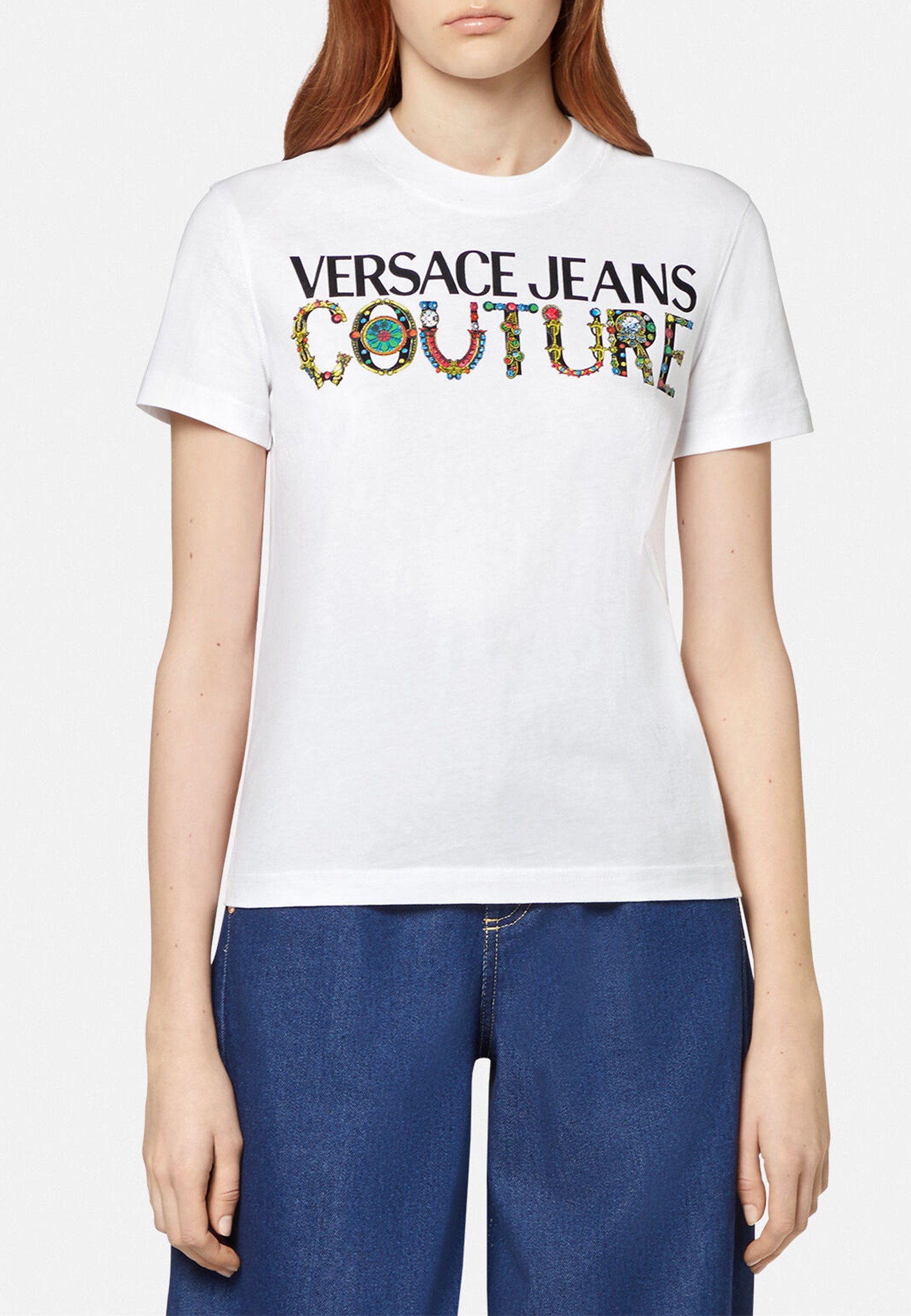 

Футболка женская Versace Jeans Couture 132321 белая M, Белый, 132321