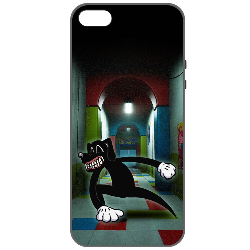 

Чехол-накладка Софт Хаги Ваги - Картун Дог для iPhone 5/5s, Черный