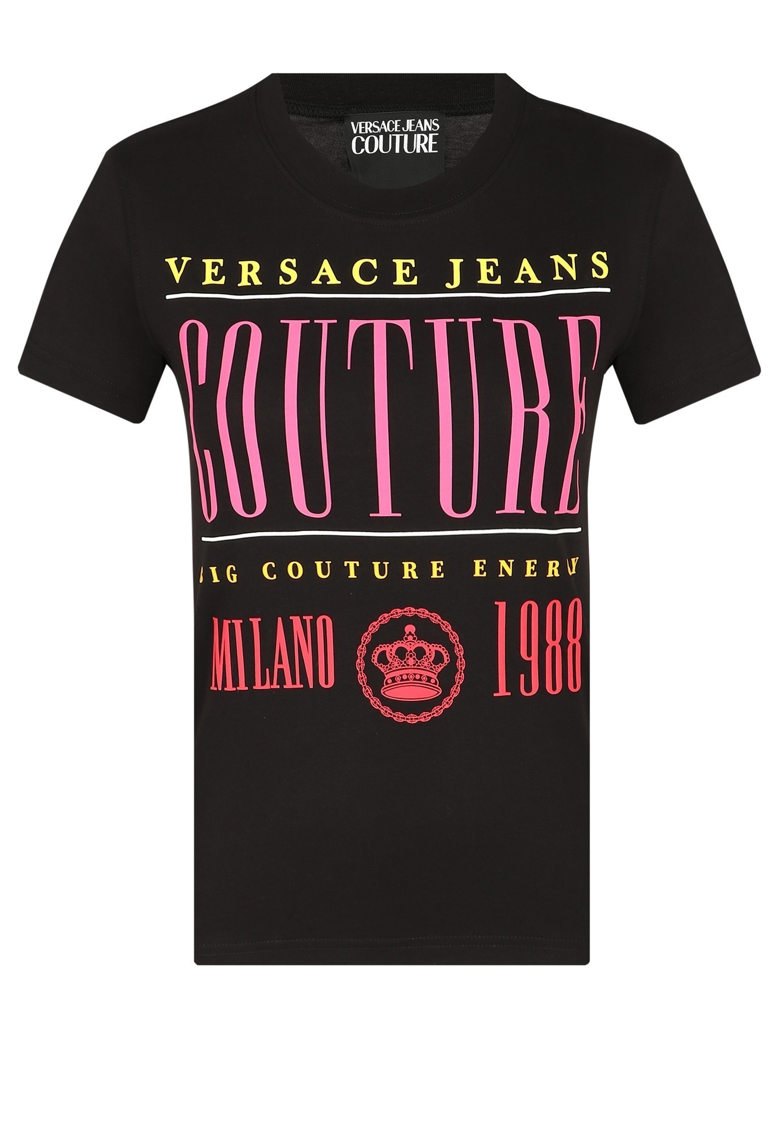 

Футболка женская Versace Jeans Couture 132320 черная S, Черный, 132320