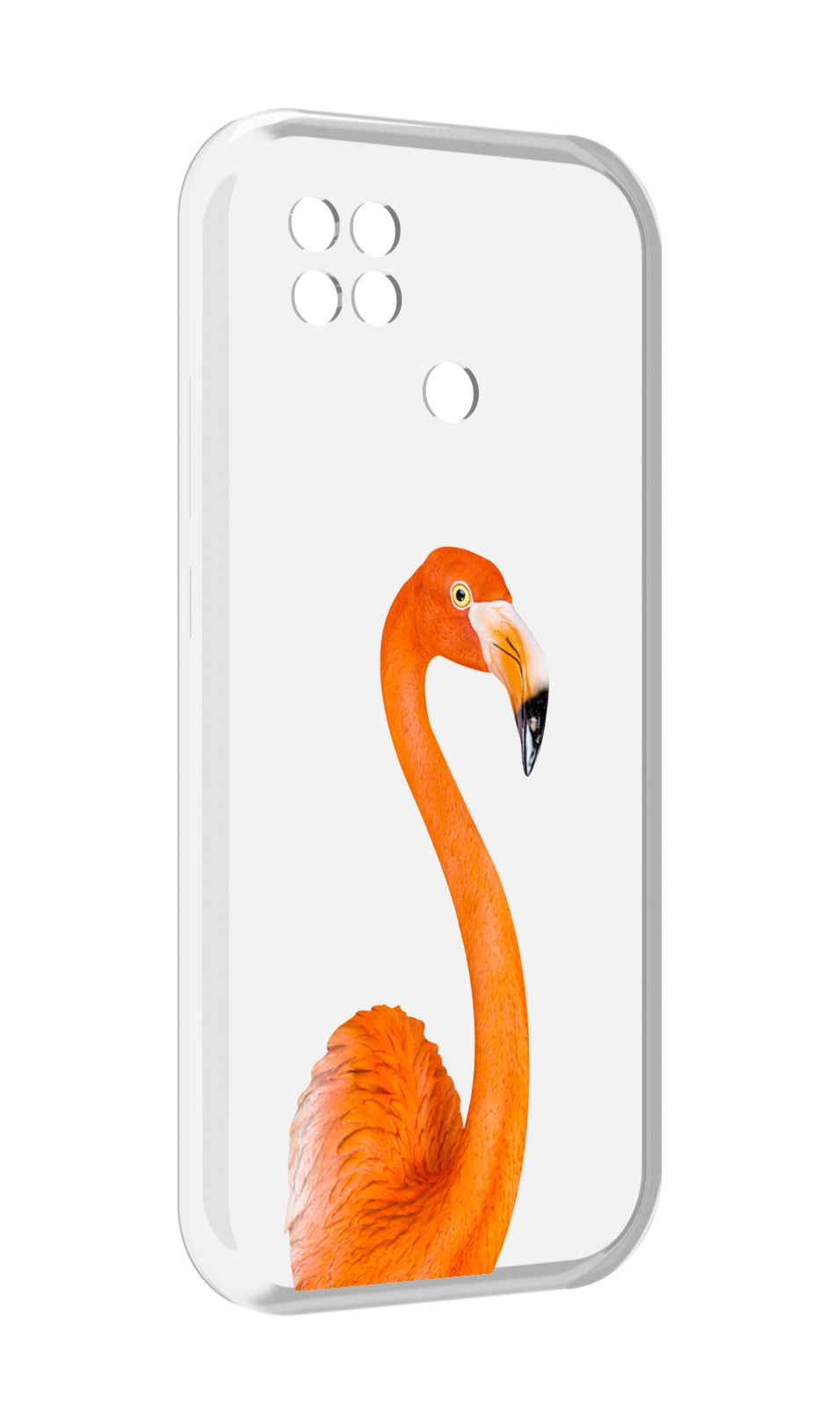 

Чехол MyPads оранжевый-фламинго для Xiaomi Poco C40, Прозрачный, Tocco