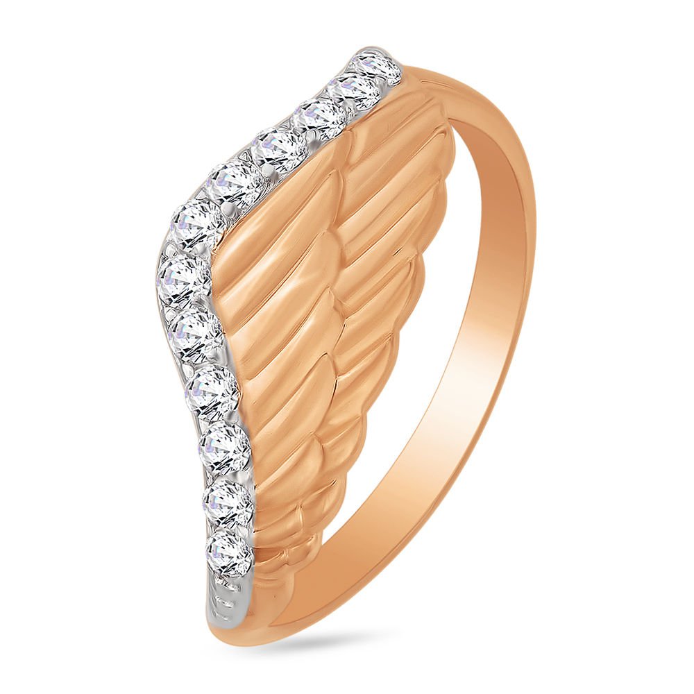 

Кольцо женское из красного золота с фианитом 585Gold 301009453, р, 301009453