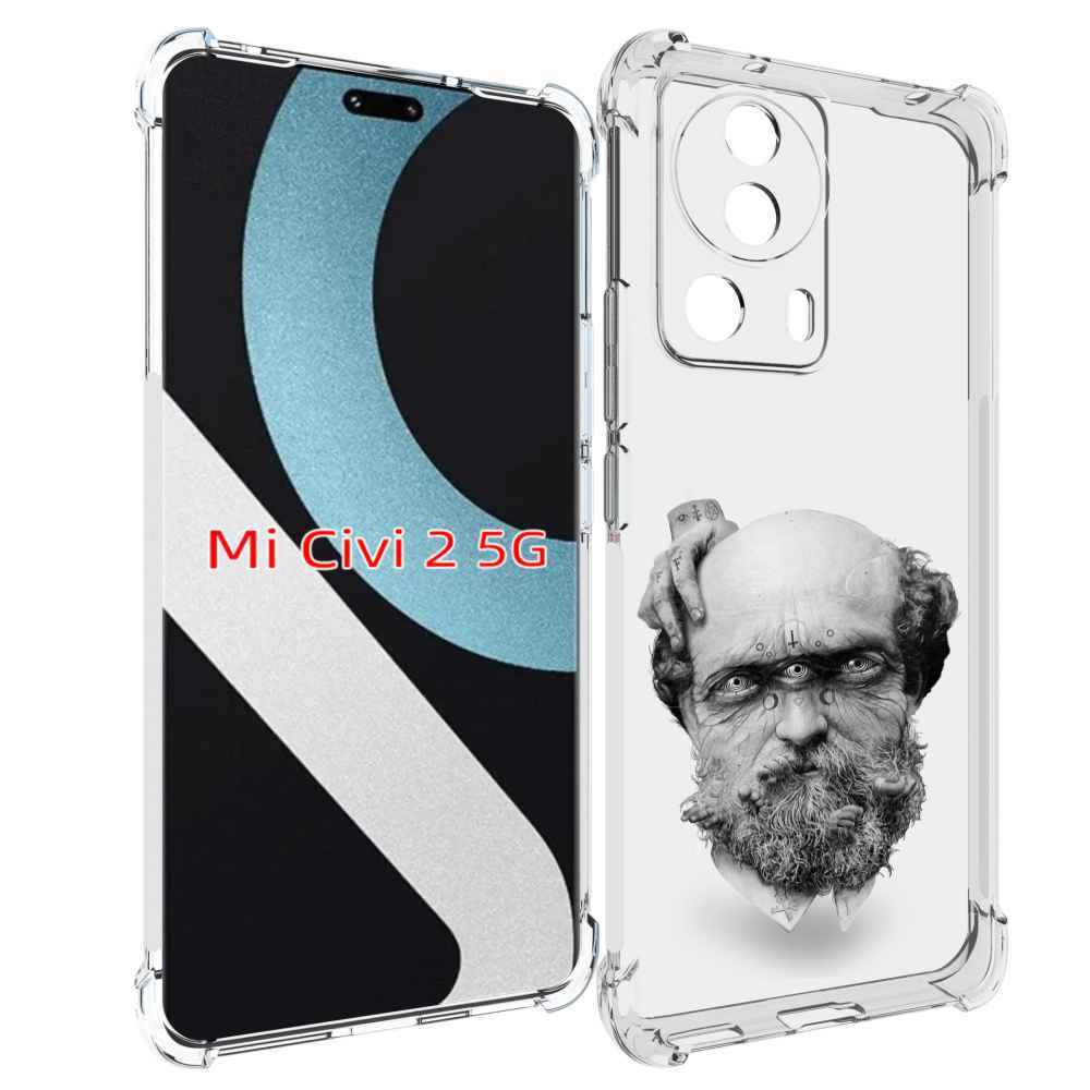 

Чехол MyPads страшный бородатый мужчина абстракция для Xiaomi Civi 2, Прозрачный, Tocco