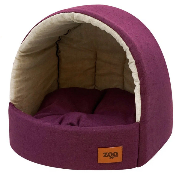 

Дом-эстрада для кошек и собак ZooExpress Эколен №3, баклажан, 48x43x43 см, Фиолетовый;бежевый, Эстрада