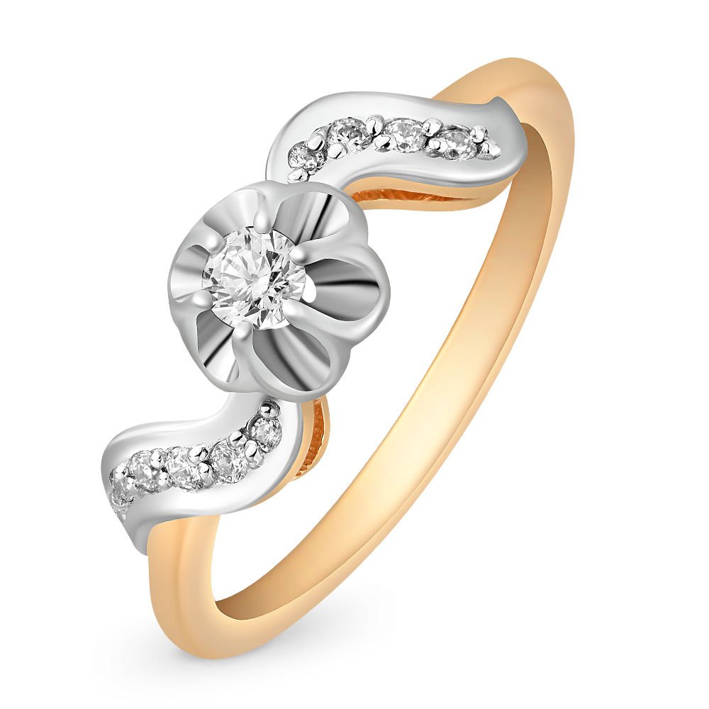 

Кольцо женское из красного золота с фианитом 585Gold 301009463, р, 301009463