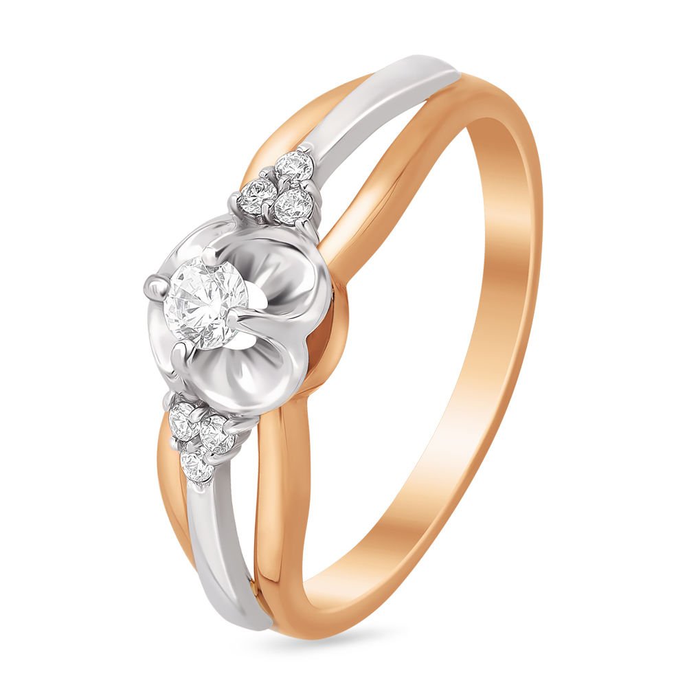 

Кольцо женское из красного золота с фианитом 585Gold 301009388, р, 301009388