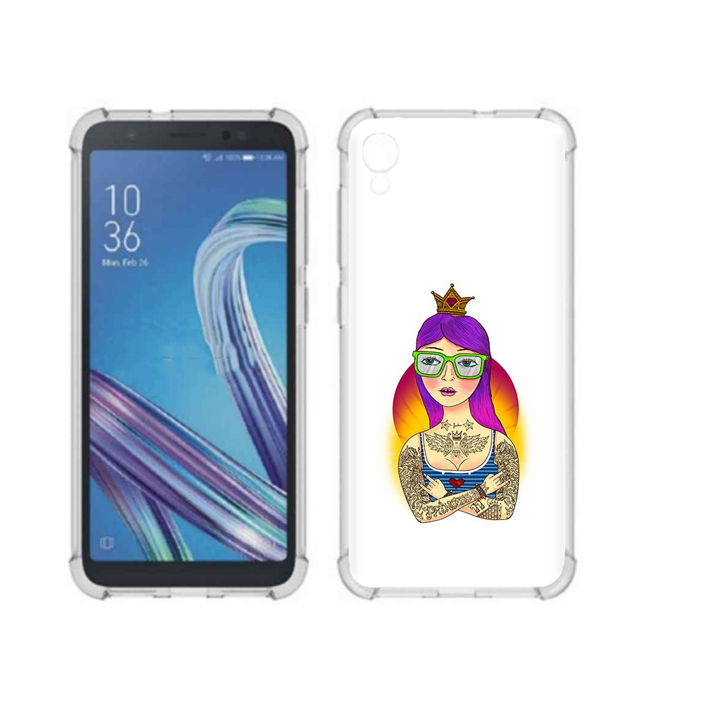 

Чехол MyPads Tocco для Asus ZenFone Live L1 (G552KL) девушка в татуировках с короной, Прозрачный, Tocco