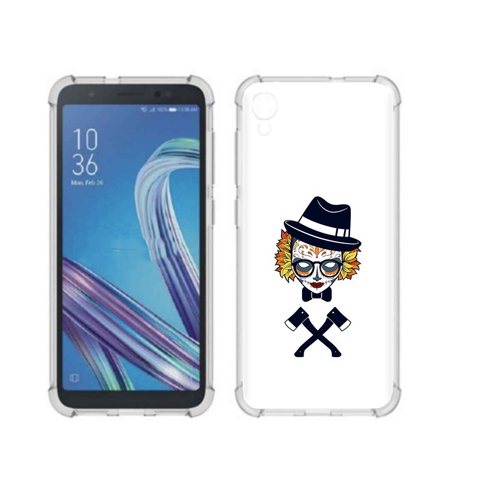 Чехол MyPads Tocco для Asus ZenFone Live L1 (G552KL) девушка в маске с топорами рисунок