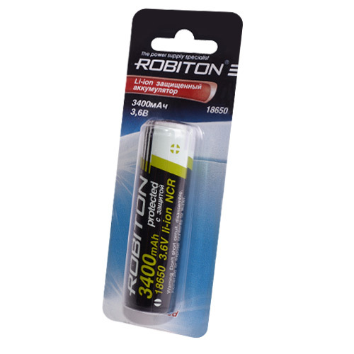 

Аккумулятор ROBITON 3.4/Li 18650 с защитой