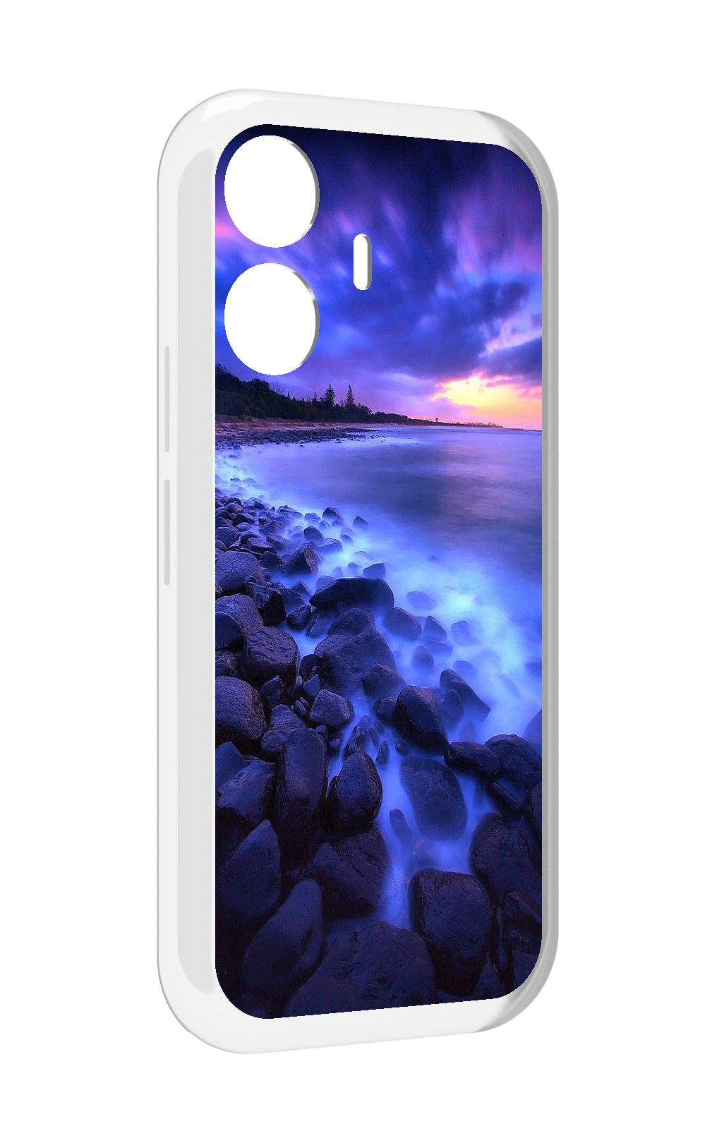

Чехол MyPads неоновый берег для Vivo Y77E / Vivo iQOO Z6 Lite, Прозрачный, Tocco