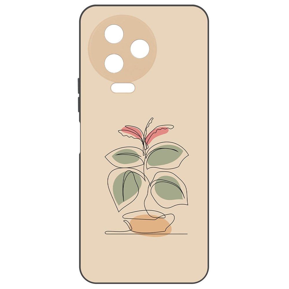 

Чехол-накладка Софт Цветок для Infinix Note 12 2023 (G99), Черный