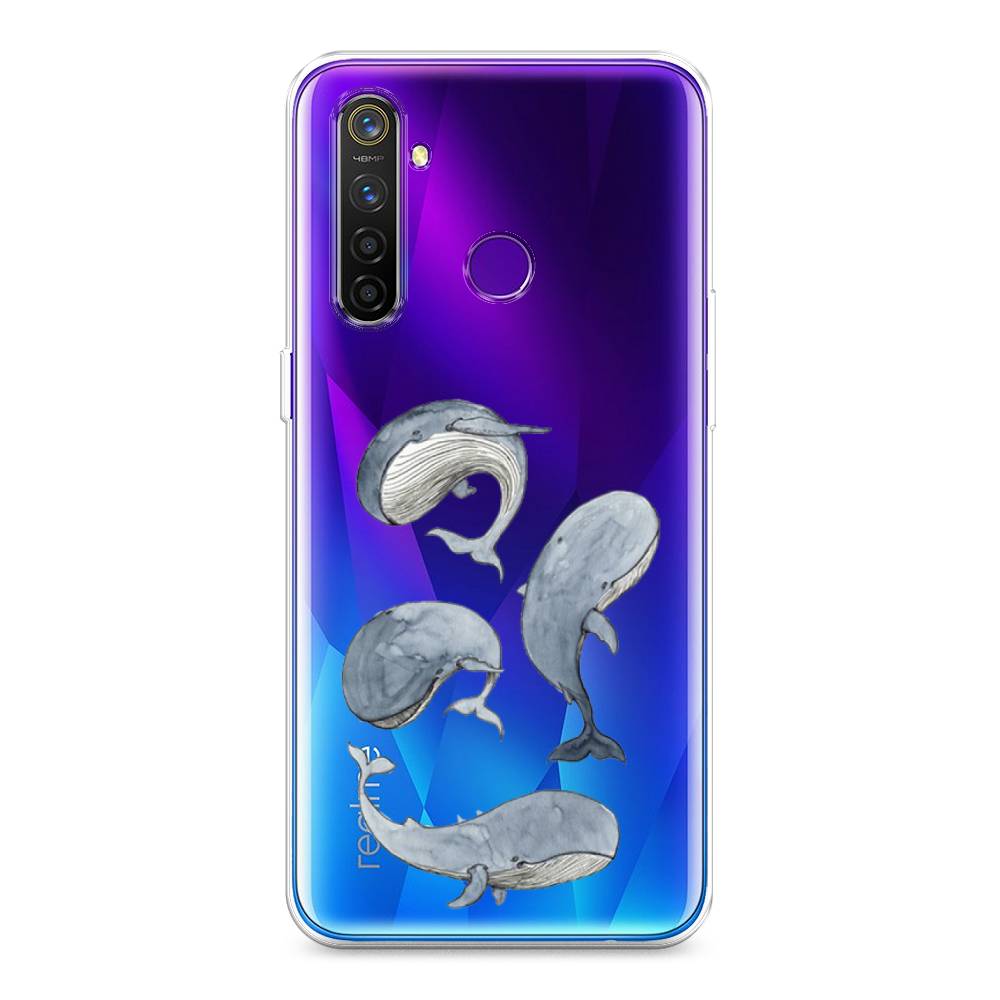 

Чехол Awog на Realme 5 Pro "Киты", Разноцветный, 251650-1
