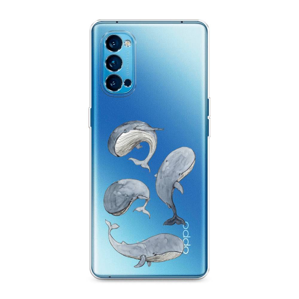 

Чехол Awog на Oppo Reno 4 Pro 5G "Киты", Разноцветный, 253750-1