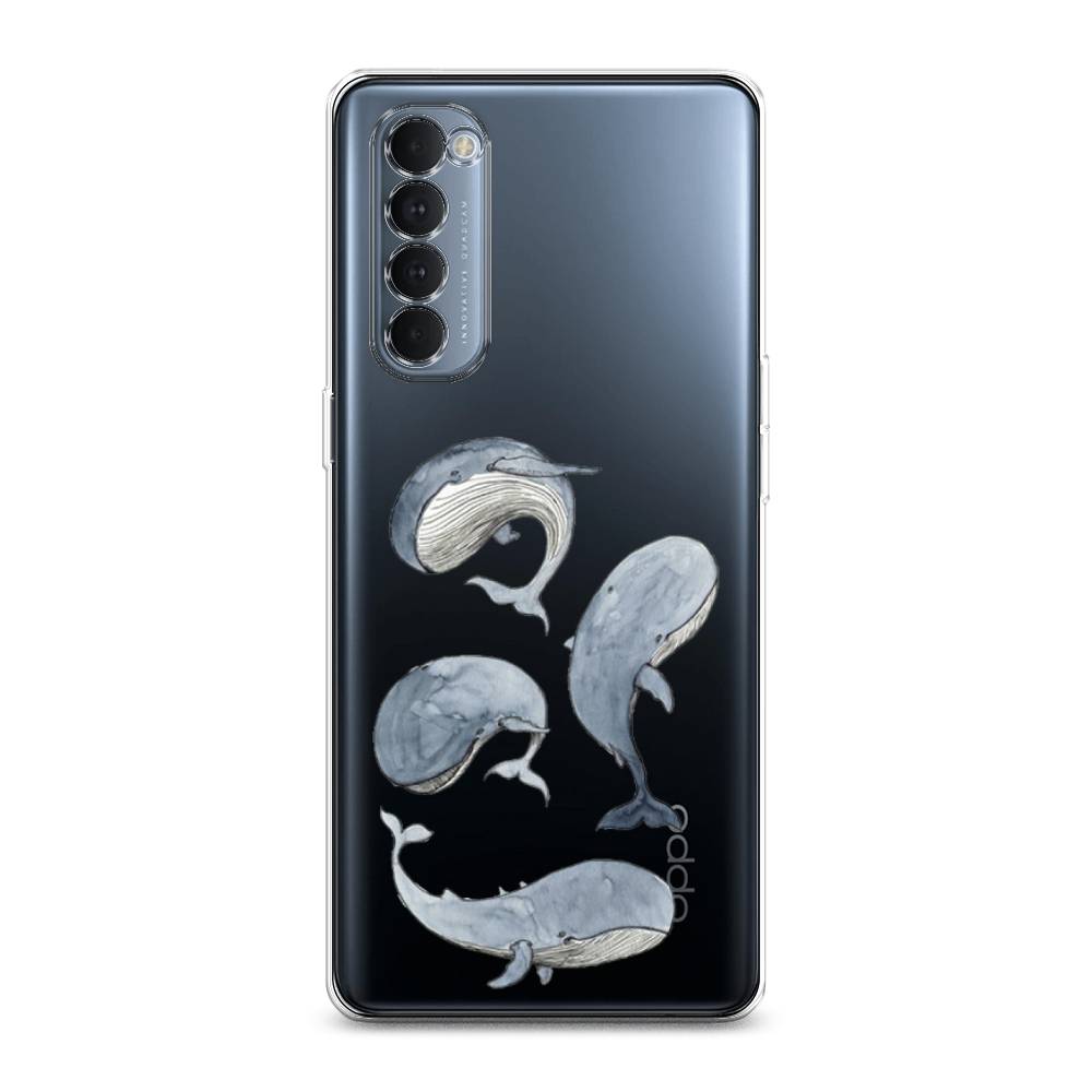 

Чехол Awog на Oppo Reno 4 Pro "Киты", Разноцветный, 258950-1