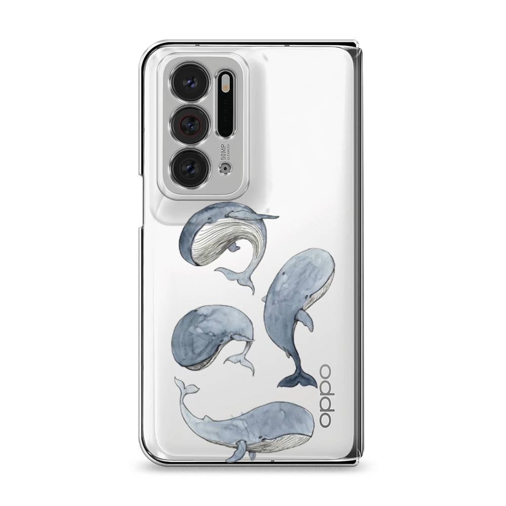 

Чехол Awog на Oppo Find N "Киты", Разноцветный, 259650-1