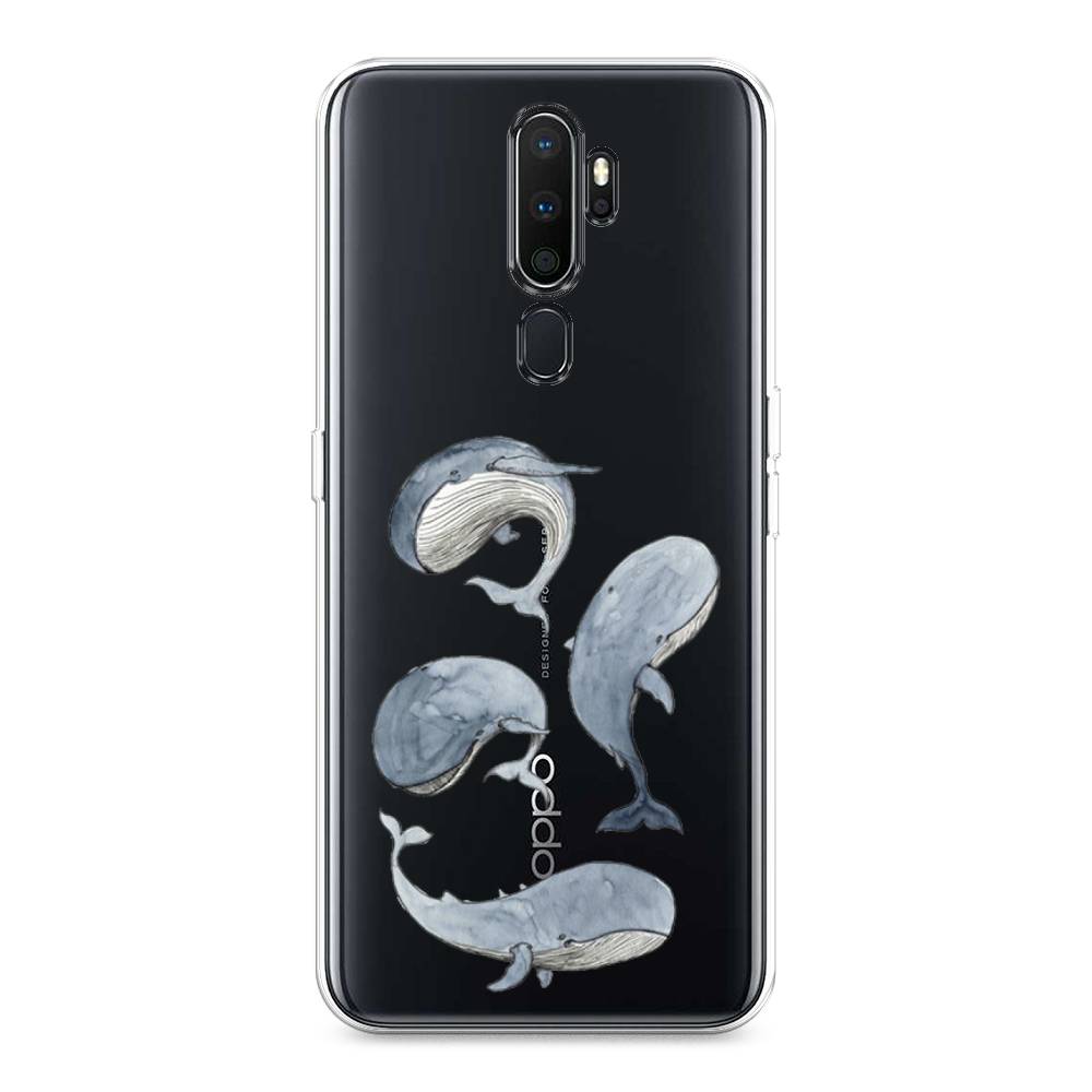 

Чехол Awog на Oppo A5/A9 2020 "Киты", Разноцветный, 251950-1